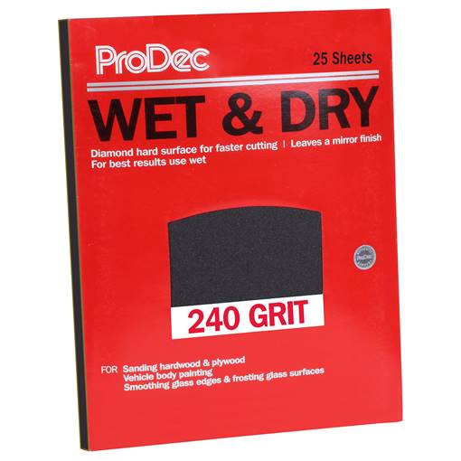Rodo ProDec Wet & Dry Sandpaper 240 Grit Pk25