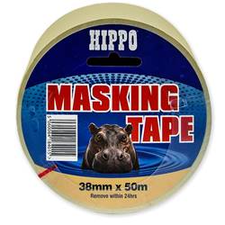 Hippo 50 mm x 50 mtr Roll Masking Tape