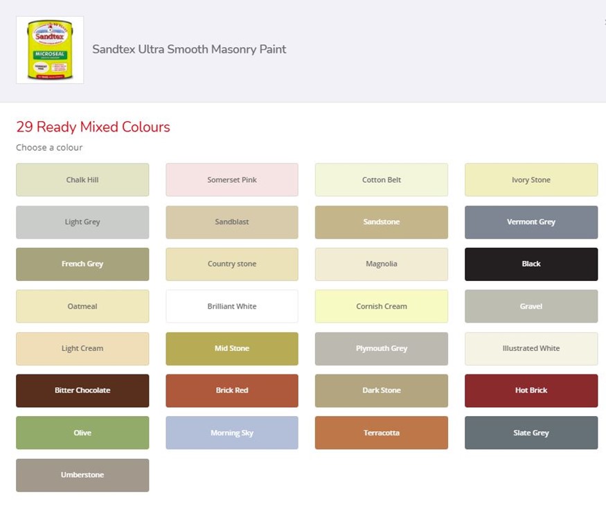 Our Top 5 Sandtex Masonry Paint Colours - Paint Direct