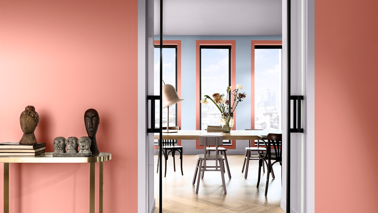 Dulux Room Image with Bright Skies and Blood Orange