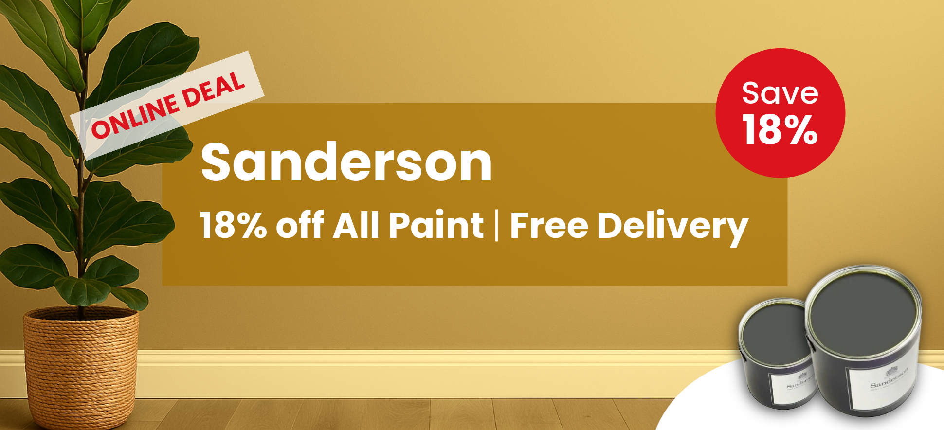 Sanderson Paint – 18% Off All Paint with Free Delivery