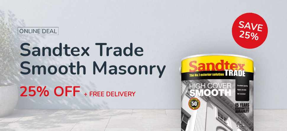 Sandtex Trade Smooth Masonry - 25% off 5L