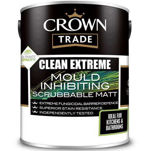 Crown Trade Clean Extreme Mould Inhibiting Scrubbable Matt
