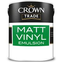 Buy 3 for £93 on Crown Trade Matt Vinyl Emulsion 5L Mixed to Order