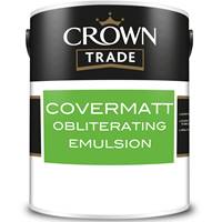 Buy 3 for £73 & Free Delivery on Crown Trade Covermatt Obliterating Emulsion 5L Ready Mixed