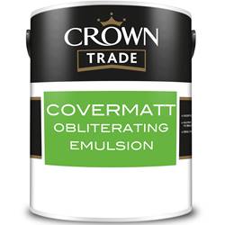 Buy 2 for £79 & Free Delivery on Crown Trade Covermatt Obliterating Emulsion 10L Ready Mixed White