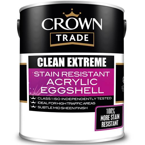Crown Trade Clean Extreme Stain Resistant Acrylic Eggshell