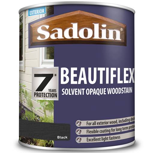 Sadolin Beautiflex Solvent Opaque Woodstain 2.5L Black