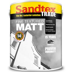 25% Off & Free Delivery on Sandtex Trade Fine Textured Matt 5L Mixed to Order