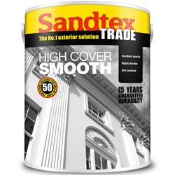 25% Off Sandtex Trade High Cover Smooth Masonry Paint 5L Ready Mixed Brilliant White