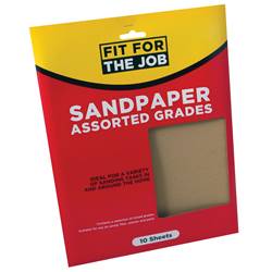 Rodo Assorted Sandpaper Sheets PK10 FFTJ