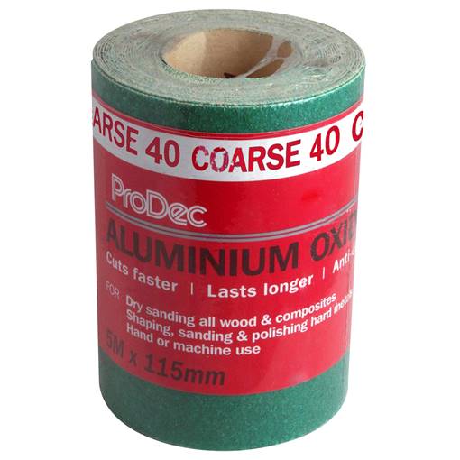 Rodo ProDec 40 Grit Aluminium Oxide 5 Mtr Roll