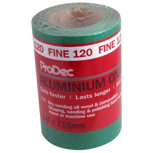 Rodo ProDec 120 Grit Aluminium Oxide 5 Mtr Roll