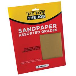 Rodo Assorted Sandpaper Sheets PK5 FFTJ