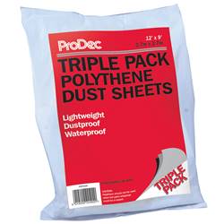 Rodo ProDec Triple Pack Polythene Dust Sheets 12'x 9'