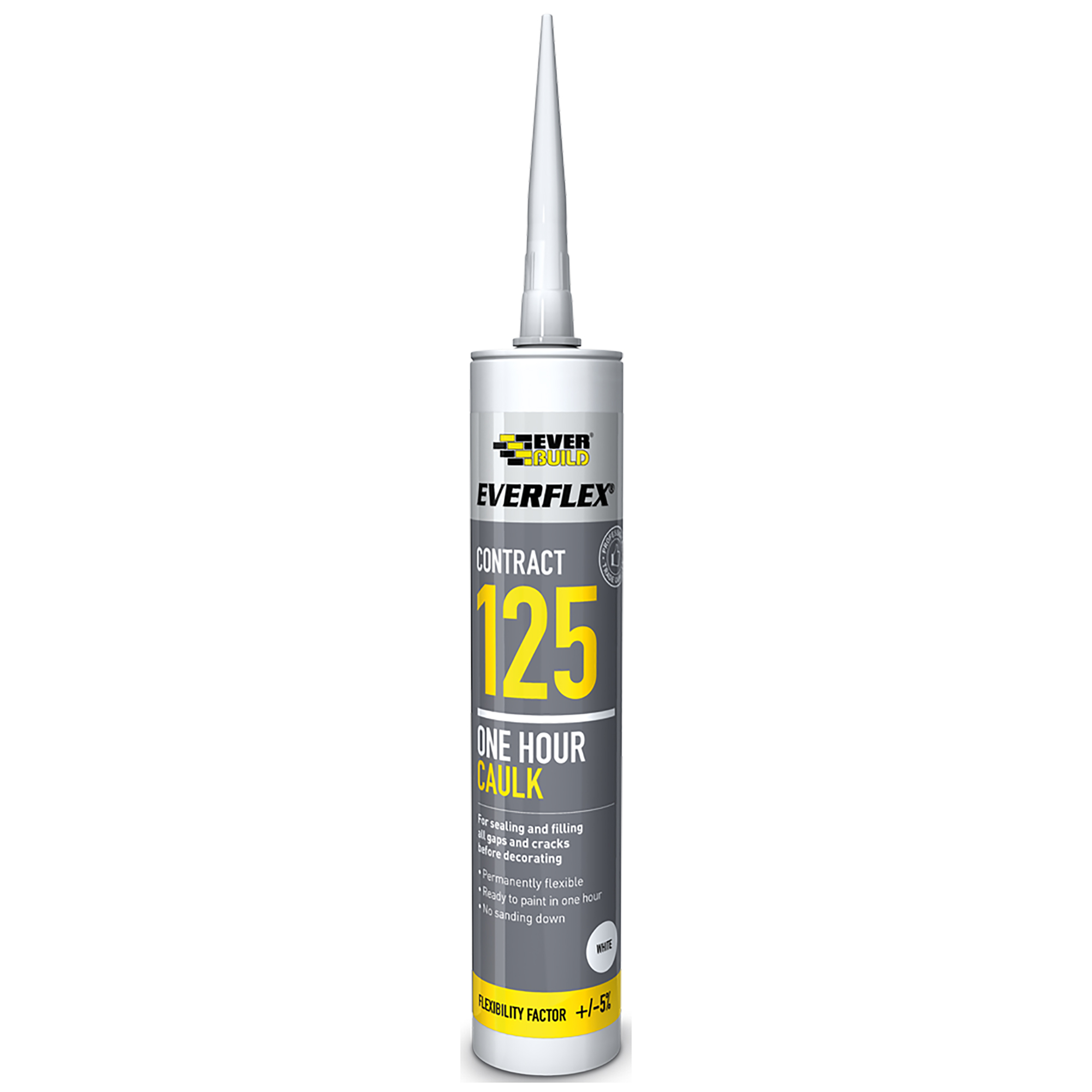Everbuild 125 Decorators Caulk 380ml Box of 12 White