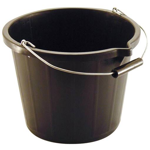 Rodo Bucket Plastic 14 Litre Black