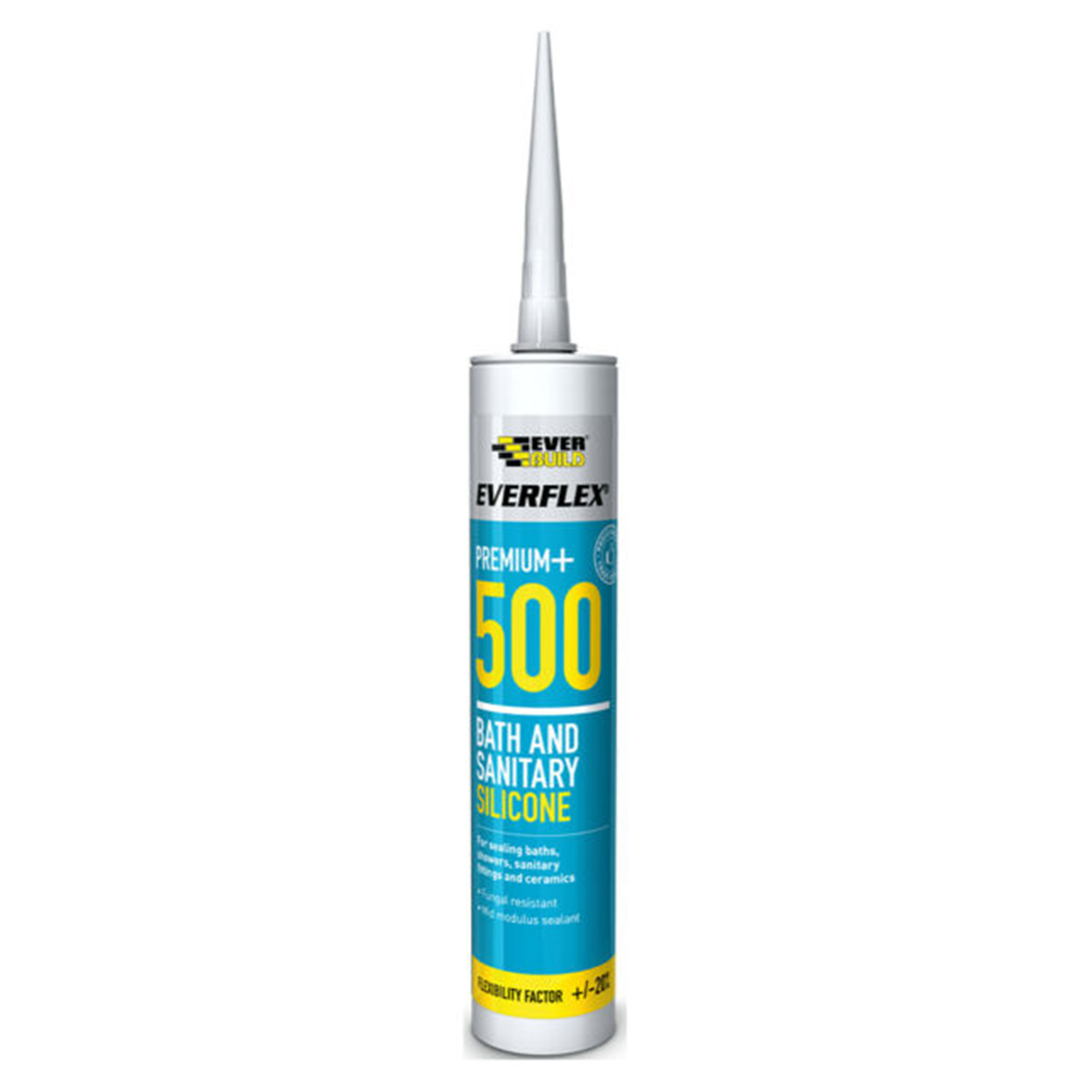 Everbuild Everflex 500 Bath & Sanitary Silicone 295ml White