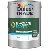 50% Off & Free Delivery on Dulux Trade Evolve Matt White 35% Recycled Paint 5 litre