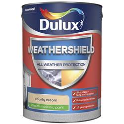 Buy 2 for £49 on Dulux Weathershield Smooth Masonry Paint 5L Ready Mixed